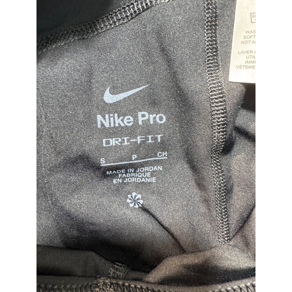 Nike Pro Dri-FIT Leggings Womens S Black Graphic Training Tights - Picture 3 of 7